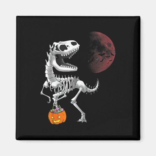 Aimant Dinosaure T Rex squelette Halloween effrayant garç (Devant)