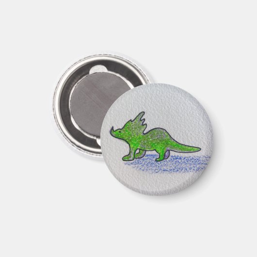 Aimant Dinosaure Vert (Recto/Verso)