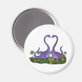 Aimant Dinosaures mignons et romantiques (Recto/Verso)