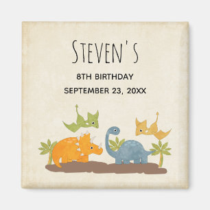 Aimant Dinosaures Mignons Faune Préhistorique