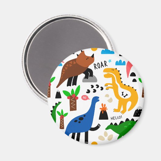 Aimant Dinosaures motif transparent (Recto/Verso)