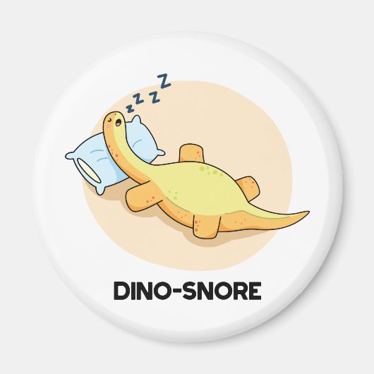 Aimant Dinosnore Dormir Dinosaure Pun (Devant)