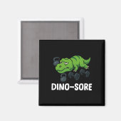 Aimant Dinosore Funny T-rex Gym Workout  (Recto/Verso)