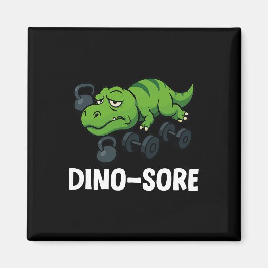 Aimant Dinosore Funny T-rex Gym Workout  (Devant)