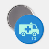 Aimant d'insigne - Ambulance 10 (Recto/Verso)