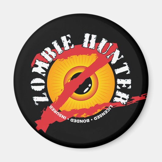 Aimant d'insigne de chasseur zombie (Devant)