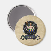 Aimant d'insigne de clan de bois (Recto/Verso)