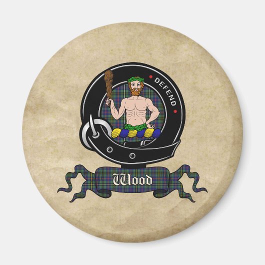 Aimant d'insigne de clan de bois (Devant)