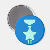 Aimant d'insigne - Médaille 10 (Recto/Verso)