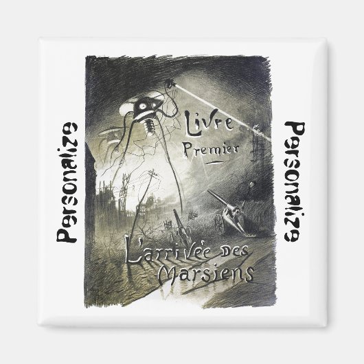 Aimant d'invasion alien vintage (Devant)