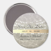 Aimant d'invitation de mariage à la plage pour sau (Recto/Verso)