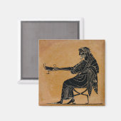 Aimant Dionysus avec la coupe du vin (Recto/Verso)