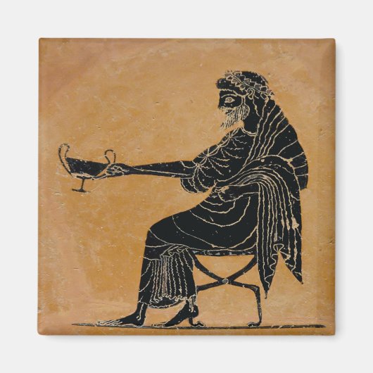 Aimant Dionysus avec la coupe du vin (Devant)