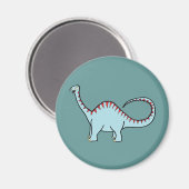Aimant Diplodocus bleu (Recto/Verso)