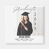 Aimant Diplômé 20XX Simple Photo Annonce Blanche (Devant)