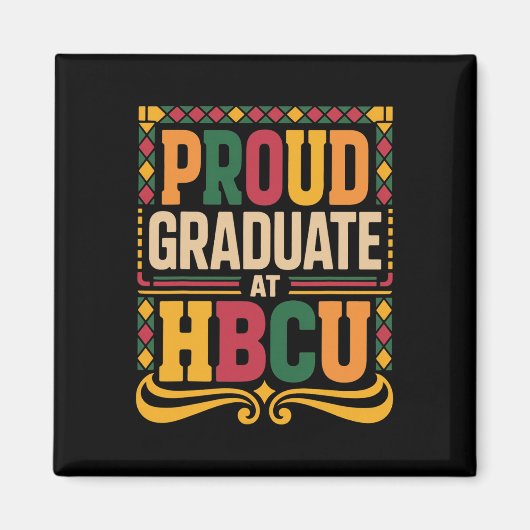 Aimant Diplômé à Hbcu Juneteenth École Historique Hbcu (Devant)