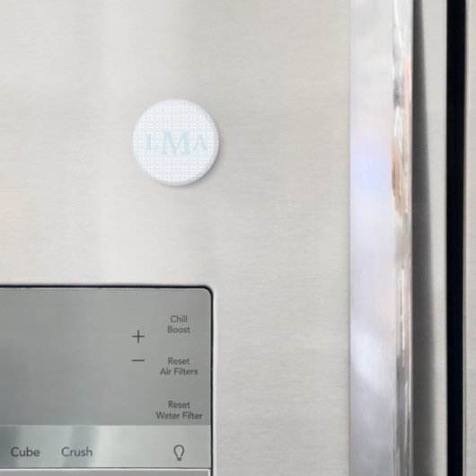 Aimant Diplômé de gingham monogrammé sudiste chic (In situ (réfrigérateur))