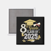 Aimant Diplômé de la promotion 2025 de 8e année (Recto/Verso)