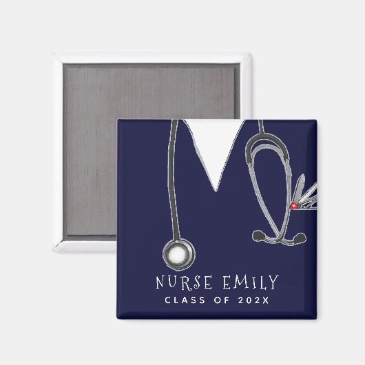 Aimant Diplôme en infirmière 2025 (Recto/Verso)