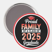 Aimant Diplômé principal Famille fière d'un diplômé de 20 (Recto/Verso)