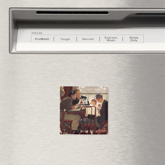 Aimant Dire grâce par Norman Rockwell (In Situ (Lave-vaisselle))