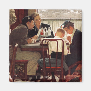 Aimant Dire grâce par Norman Rockwell