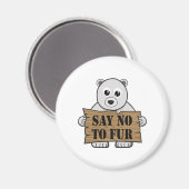 Aimant Dire non à la fourrure (Recto/Verso)