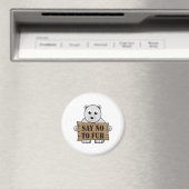 Aimant Dire non à la fourrure (In Situ (Lave-vaisselle))