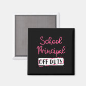 Aimant Directeur d'école hors service pause estivale fin (Recto/Verso)