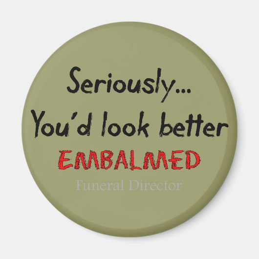 Aimant Directeur funéraire / Mortician Funny Hearn Design (Devant)
