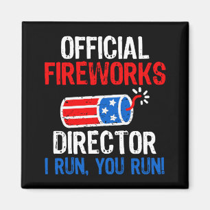 Aimant Directeur officiel des feux d'artifice Funny 4 jui