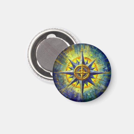 Aimant Direction au Chaos (Rose Compass) (Recto/Verso)