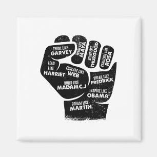 Aimant Dirigeants Noirs Inspirants Poing - Mois de l'Hist