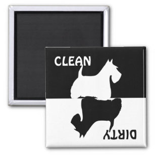 Aimant Dirty Clean Scottish Terrier lave-vaisselle magnét