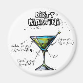 Aimant Dirty Martini Cocktail Recette (Devant)