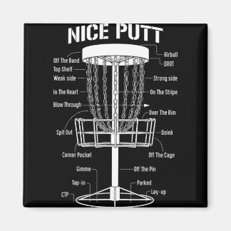 Aimant Disc Golf Basket Nice Putt Funny Putting Jargon Di