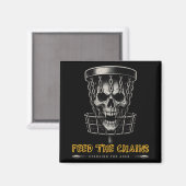 Aimant Disc Golf Player - Funny Feed The Chains  (Recto/Verso)