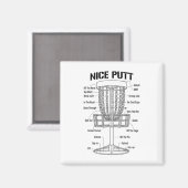 Aimant Disc Golf Sketch Beaucoup de Chance Blague de Golf (Recto/Verso)
