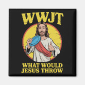 Aimant Disc Golf Wwjt Que Jettera Jésus Frisbee (Devant)