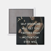 Aimant Discipline vs Motivation - Inspiration de gym pour (Recto/Verso)