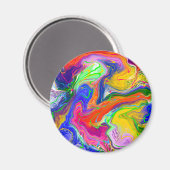 Aimant Disco Ball Electricity Marble Fluid Art (Recto/Verso)