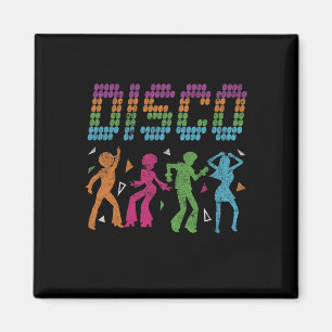 Aimant Disco Party Dancing les années 70 Style Retro Disc