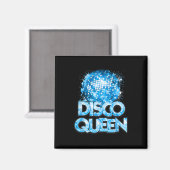 Aimant Disco Queen - 70's Disco Theme Vintage seventies (Recto/Verso)