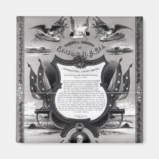 Aimant Discours d'adieu du général Robert E. Lee (Devant)