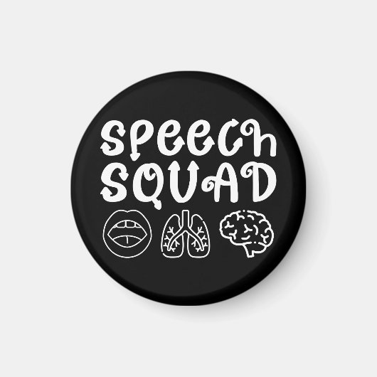 Aimant Discours Squad SLP Discours Langue Pathologiste Dr (Devant)