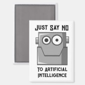 Aimant Disons Non à l'Intelligence Artificielle (Recto/Verso)