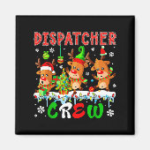 Aimant Dispatcher Crew Three Cute Santa Elf Reindeers Xma (Devant)