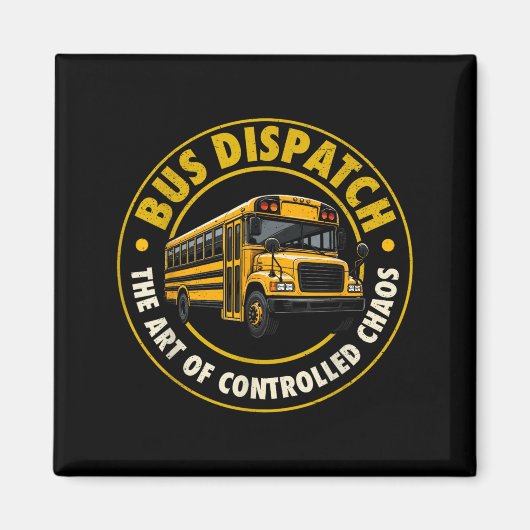 Aimant Dispatchiste d'autobus scolaire (Devant)