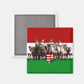 Aimant Disposition des Héros Hongrois de Budapest avec Dr (Recto/Verso)