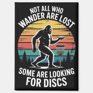Aimant Disque de golf drôle vintage Bigfoot golfeur père